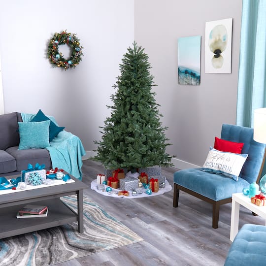 6.5ft. Pre-Lit New Hampshire Spruce Artificial Christmas Tree, Warm White LED Lights